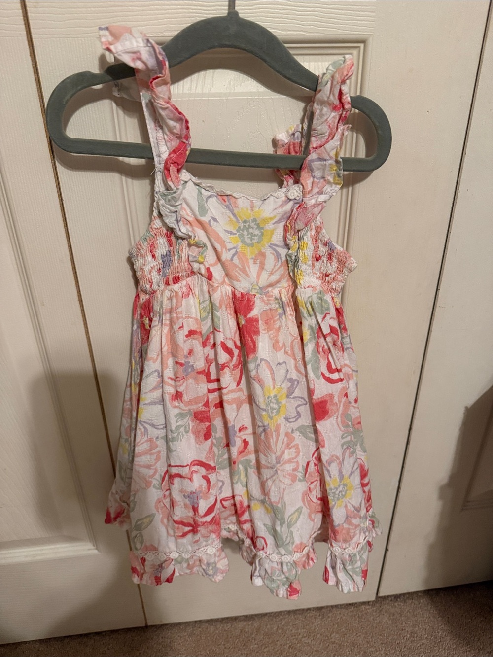 cupcakes & cashmere Pink Floral Ruffle-Strap Dress